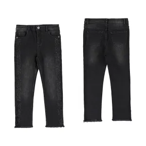 Ankle Studded High Waist Jean
