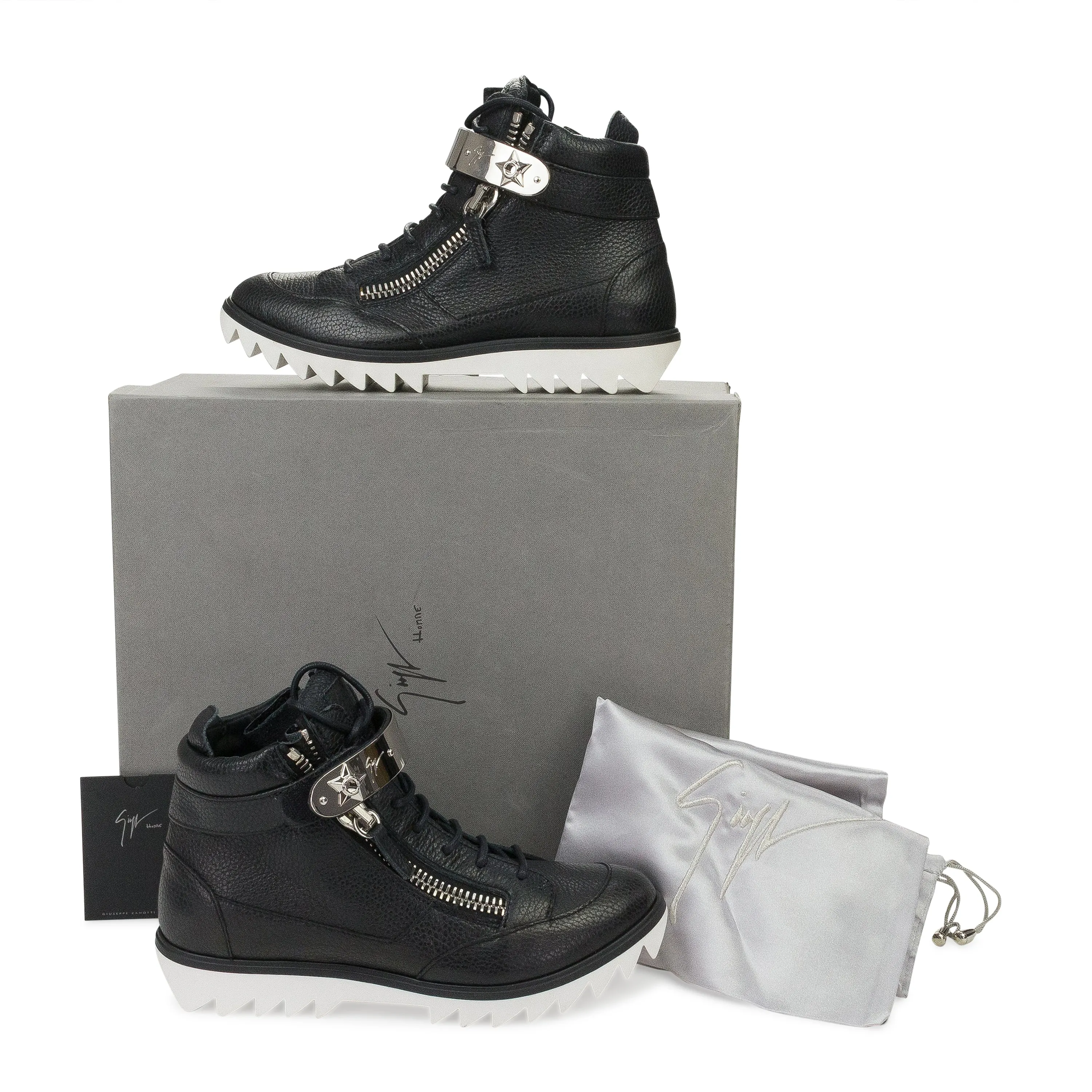 BLACK/SILVER SNEAKER WITH METAL BAR SNEAKERS