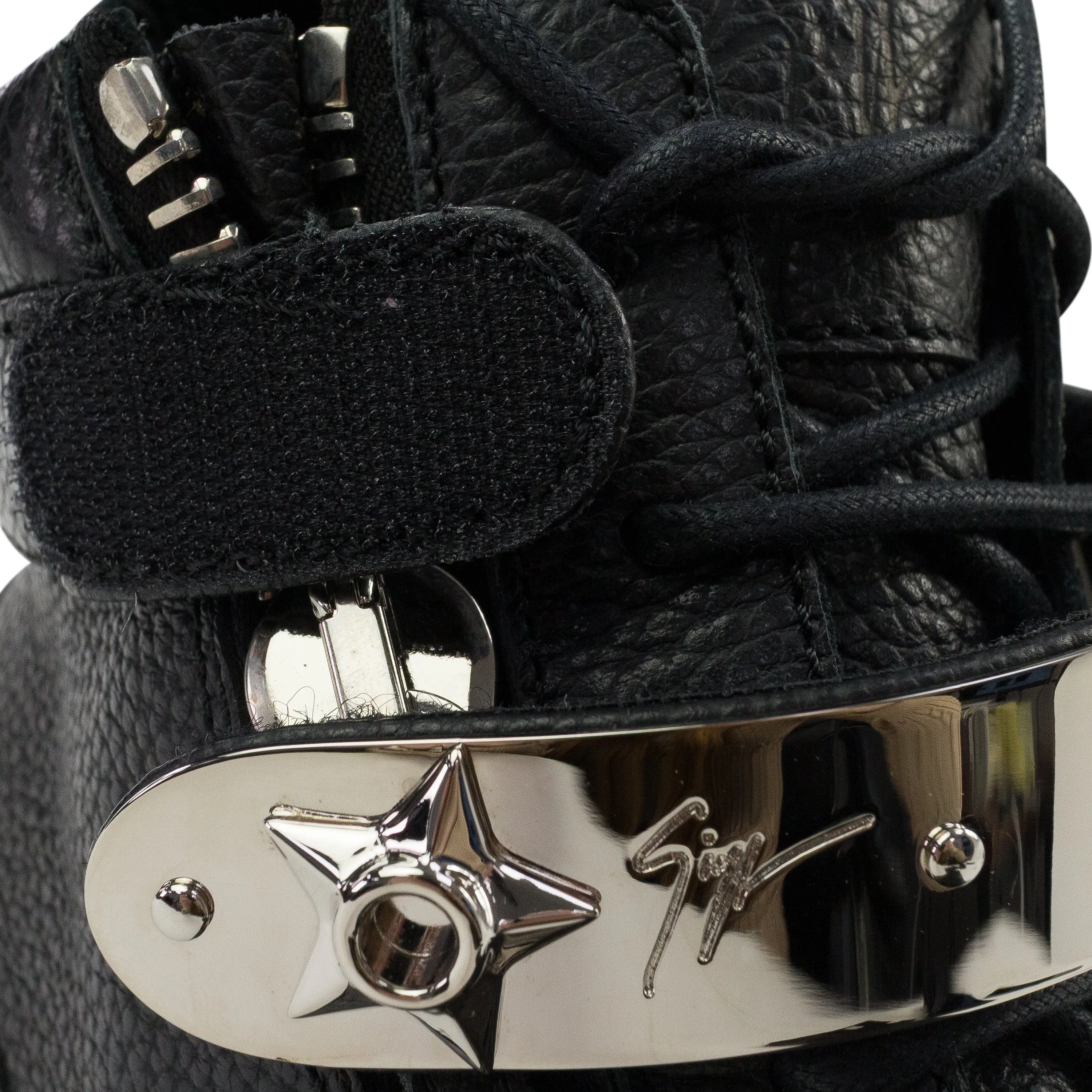 BLACK/SILVER SNEAKER WITH METAL BAR SNEAKERS