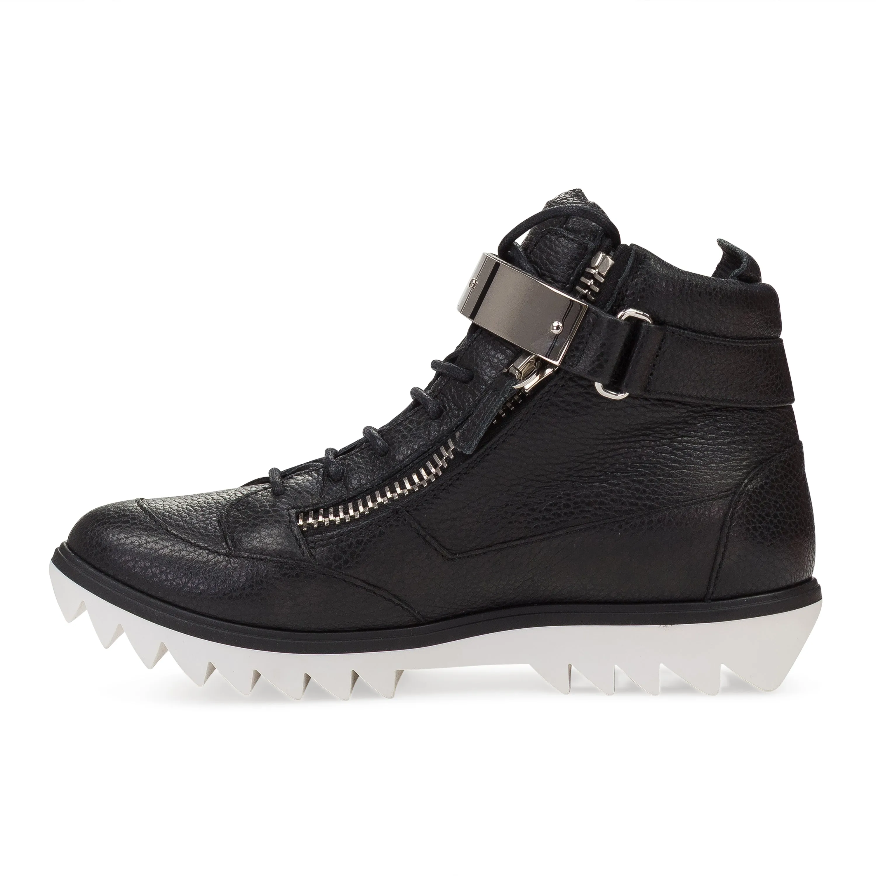 BLACK/SILVER SNEAKER WITH METAL BAR SNEAKERS