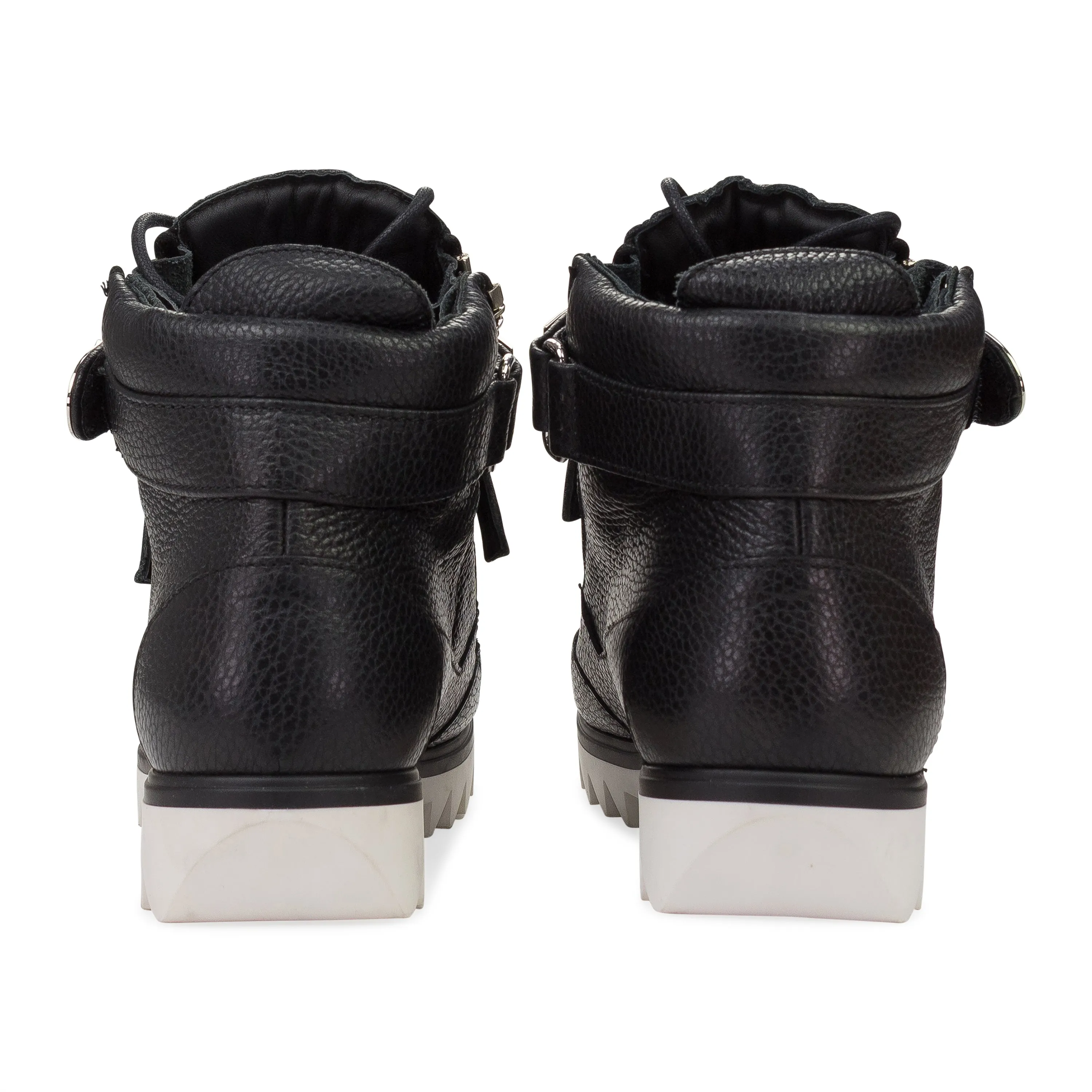 BLACK/SILVER SNEAKER WITH METAL BAR SNEAKERS
