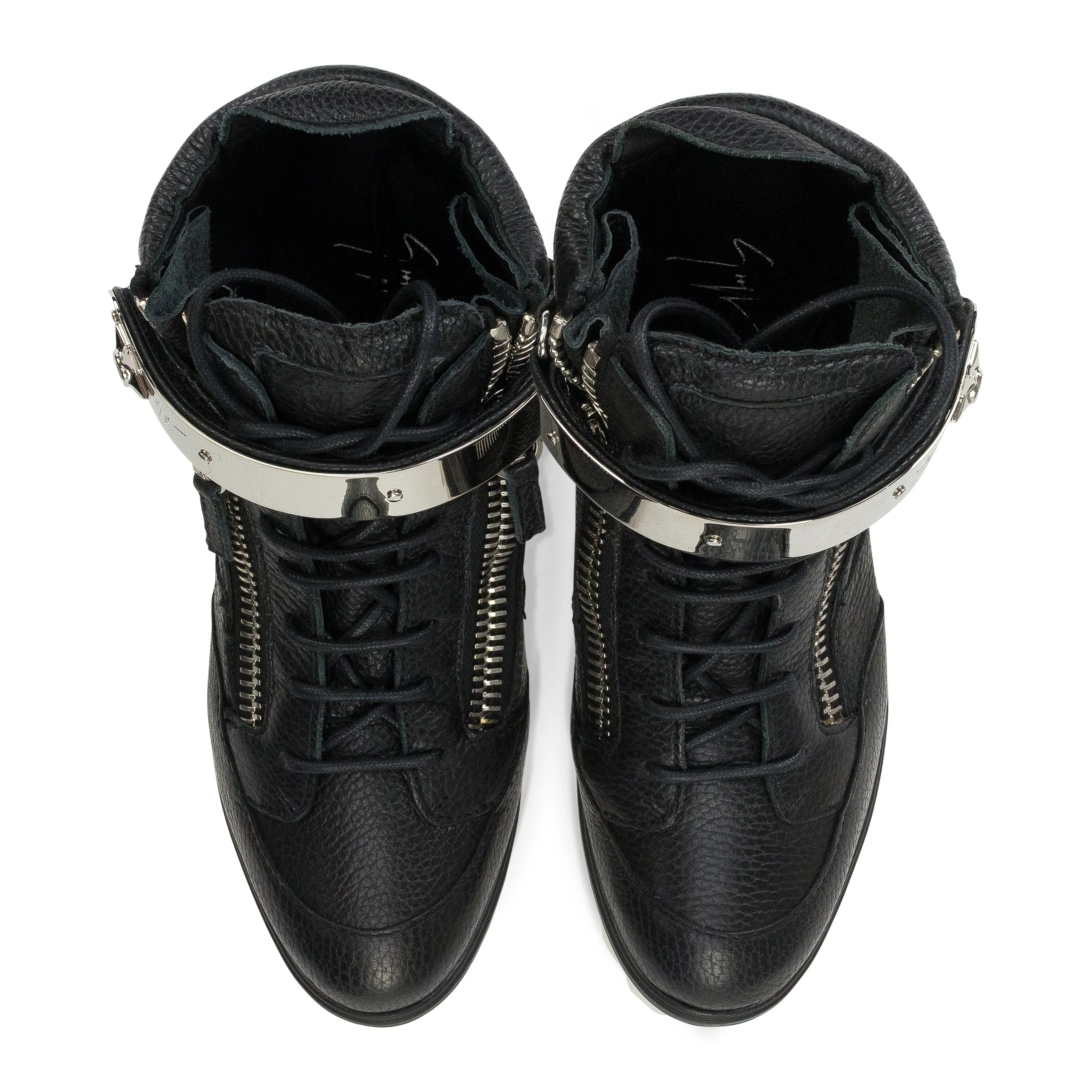 BLACK/SILVER SNEAKER WITH METAL BAR SNEAKERS