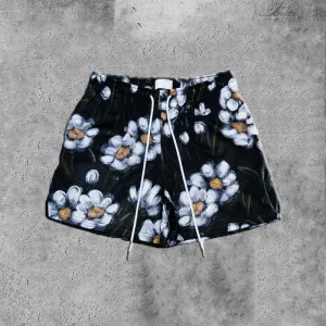 Blavra Hip Hop Flower Street Print Fashion Street Shorts
