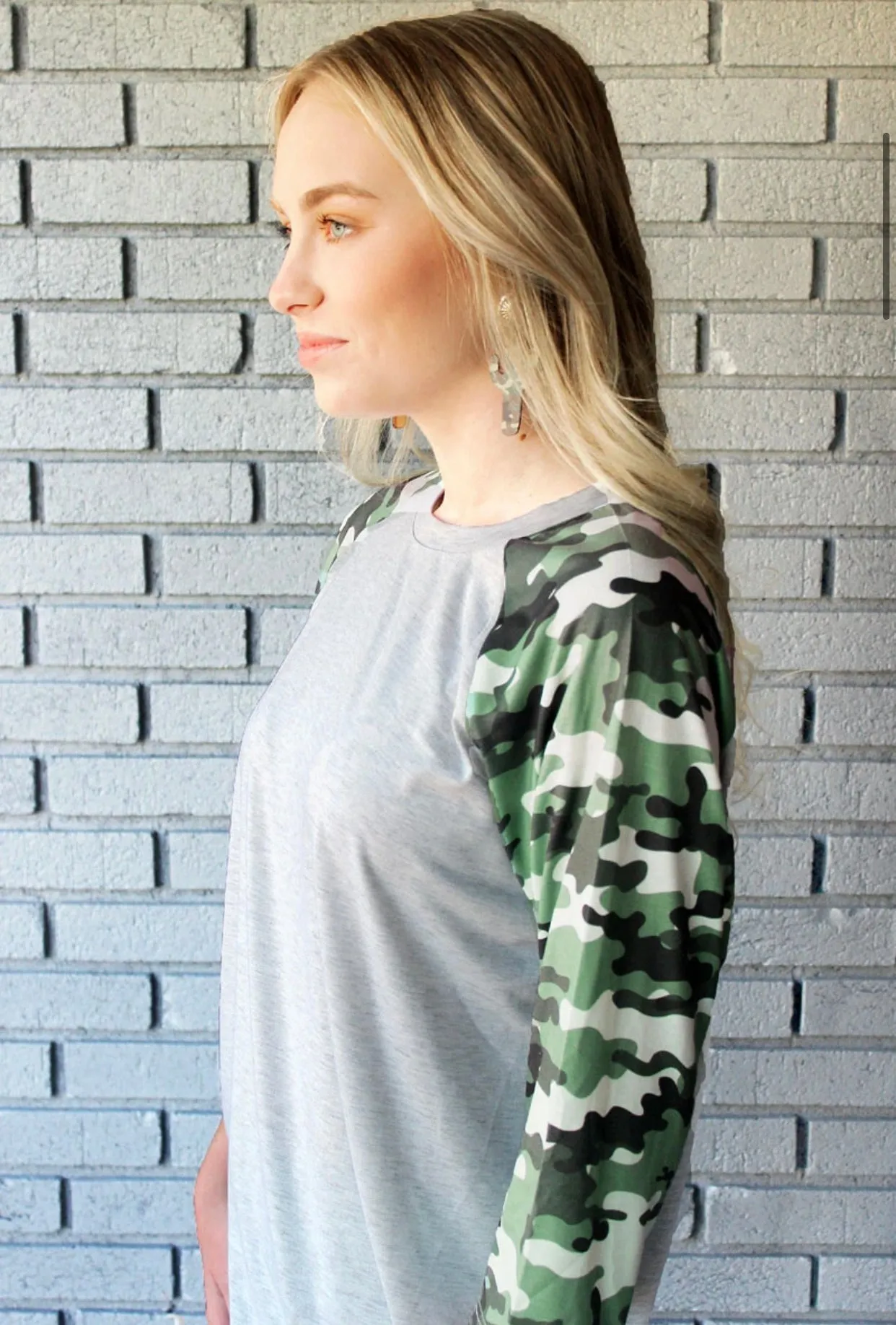 Country Camo 3-4 Sleeve Raglan Tee