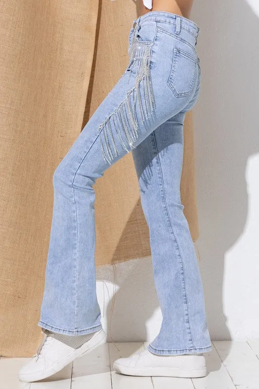 Glamorous Life Rhinestone Jeans