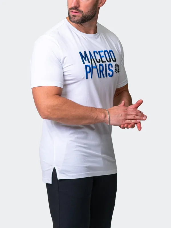 Maceoo Stretch Short-Sleeve Athletic Wear | Tee Colossal White