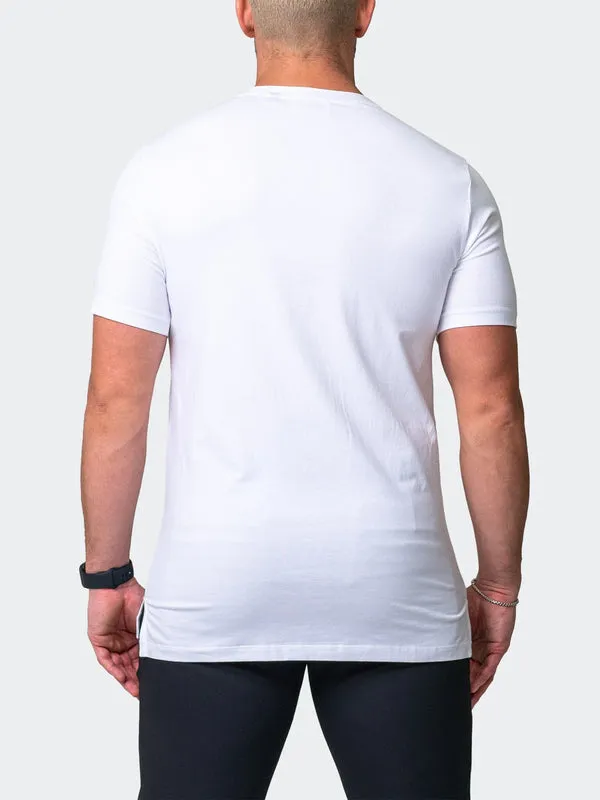 Maceoo Stretch Short-Sleeve Athletic Wear | Tee Colossal White