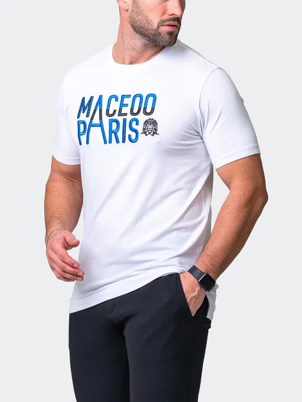 Maceoo Stretch Short-Sleeve Athletic Wear | Tee Colossal White