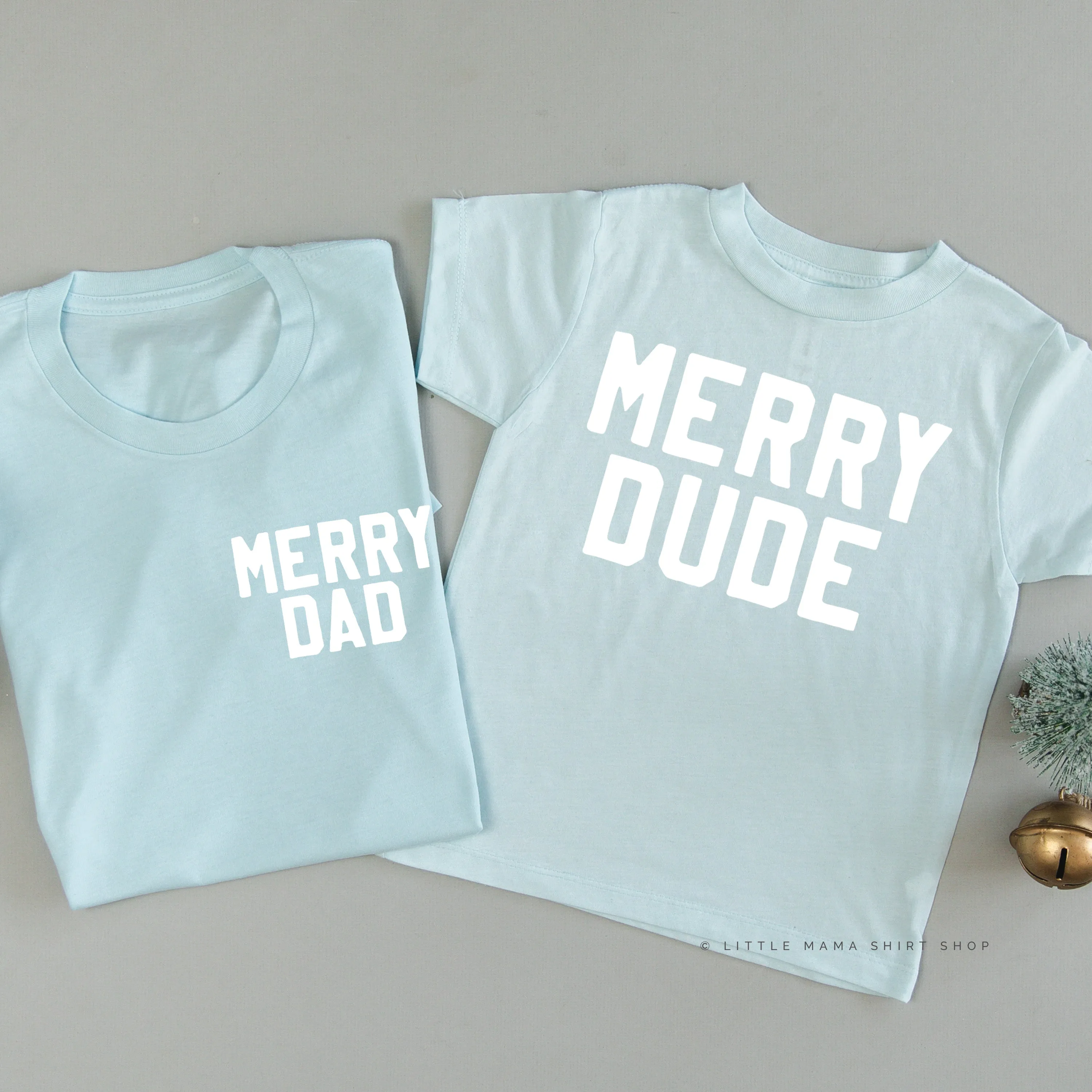 Merry Dad (pocket)/Merry Dude - Set of 2 Unisex Tees